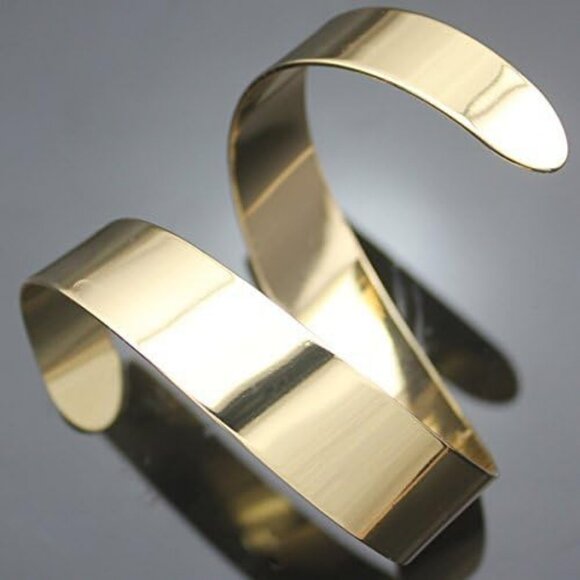 Adjustable Gold Upper Arm Jewelry Cuff Bracelet Armlet Armband Bangle - Picture 4 of 7